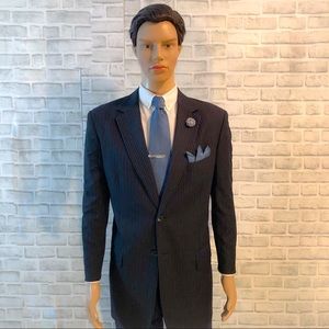 EUC JF J. Ferrar Pinstriped Two Piece Suit Sz. 44L
